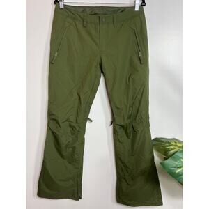 Burton Womens Snowboard Ski Pants Vented Thermolite Green Winter Mountains